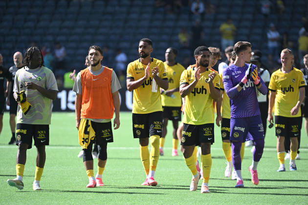 BERN, SWITZERLAND - AUGUST 23: The BSC Young Boys players are celebrating their victory after the game during the Swiss Super League match between BSC Young Boys and FC Vaduz at Stadion Wankdorf on August 23, 2026 in Bern, Switzerland. Bern Stadion Wankdorf Bern Switzerland Copyright: xJustPictures.ch ManuelxWinterbergerx jp-en-EuSpIm-MWI_2474