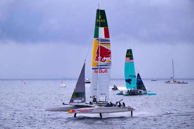 GER, Sail GP, Rockwool Germany Sail Grand Prix, Sassnitz, 22.-23.08.2026, Deutschland, Samstag, 23.08.2026, Renntag 2, RED BULL ITALY - Sail GP Team - Italy; Driver - Phil Robertson, U.S. SAIL GP TEAM - United States; Driver - Taylor Canfield,, GER, Sail GP, Rockwool Germany Sail Grand Prix, Sassnitz, 22.-23.08.2026, Deutschland, Samstag, 23.08.2026, Renntag 2, Copyright: xClaudiusxRauchx
