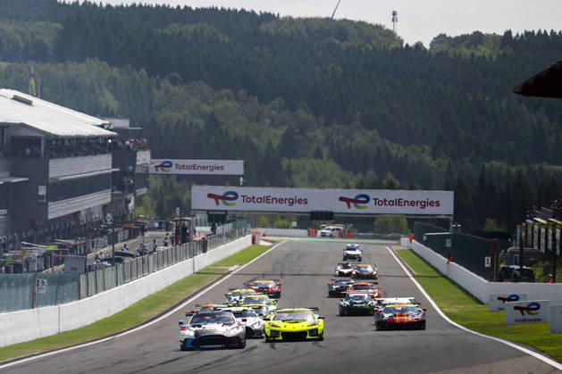 AUTO - ELMS - 4 HOURS OF SPA-FRANCORCHAMPS 2026 59 MCINTOSH Anthony (usa), FOSSARD Marius (fra), THOMPSON Parker (can), Racing Spirit of Léman, Aston Martin Vantage AMR LMGT3, LMGT3, action, 33 MCDONALD Blake (usa), UDELL Alec (usa), EASTWOOD Charlie (irl), TF Corvette Z06 LMGT3.R, LMGT3, action, start of the race during the 4 Hours of Spa-Francorchamps, 4th round of the 2026 European Le Mans Series on the Circuit de Spa-Francorchamps from August 21 to 23, 2026 in Stavelot, Belgium - StavelotBelgium  Copyright: xFabrizioxBoldonix