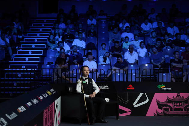 WUHAN, CHINA - AUGUST 23: Xiao Guodong of China plays a shot during his 5-0 victory against Wang Xinbo of China in the round of 64 at the 2026 Wuhan Open on August 23, 2026 in Wuhan, Hubei Province of China.  Copyright: xTaixChengzhex 111661673567
