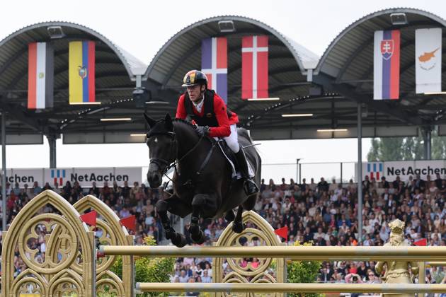 Marcus Ehning (GER, Deutschland) mit Pferd Coolio 42, FEI Jumping World Championship, WM, Weltmeisterschaft Third Competition Individual Final LONGINES-Prize, Longines-Preis, Parcourbesichtigung, Springen, Jumping, AACHEN - FEI World Championships 2026, Finale Weltfest des Pferdesports, Reitsport Weltmeisterschaft 2026, Aachen 2026, Welcome Home 2026, Aachener Soers, 11. bis 23. August 2026, Reitsport, 23.08.2026, Aachen Aachener Soers Deutschland