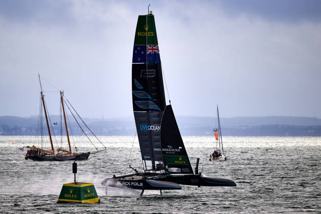 GER, Sail GP, Rockwool Germany Sail Grand Prix, Sassnitz, 22.-23.08.2026, Deutschland, Samstag, 23.08.2026, Renntag 2, BLACK FOILS - Sail GP Team - New Zealand; Driver - Peter Burling, GER, Sail GP, Rockwool Germany Sail Grand Prix, Sassnitz, 22.-23.08.2026, Deutschland, Samstag, 23.08.2026, Renntag 2, Copyright: xClaudiusxRauchx