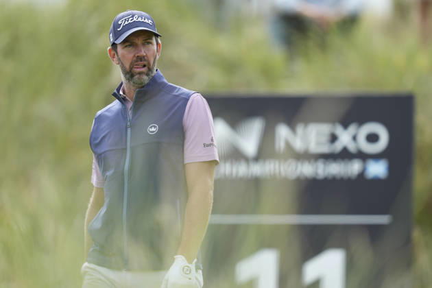 BALMEDIE, SCOTLAND - AUG 23: Scott Jamieson (SCO) waits on the eleventh tee during Round 4 at the 2026 Nexo Championship at the Trump International Golf Links, Balmedie on August 23, 2026 in Aberdeenshire, Scotland The 2026 Nexo Championship
