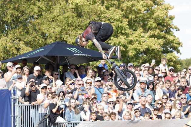 23.08.2026 Finale Männer bei der UEC BMX Freestyle Park Europameisterschaft in Darmstadt Ausrichter VC Darmstadt hier Dean Florian Darmstadt Hessen Deutschland