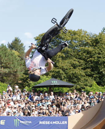 23.08.2026 Finale Männer bei der UEC BMX Freestyle Park Europameisterschaft in Darmstadt Ausrichter VC Darmstadt hier Philipp Muth Darmstadt Deutscher Meister Darmstadt Hessen Deutschland