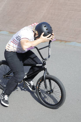 23.08.2026 Finale Männer bei der UEC BMX Freestyle Park Europameisterschaft in Darmstadt Ausrichter VC Darmstadt hier enttäuschter Philipp Muth Darmstadt Deutscher Meister Darmstadt Hessen Deutschland