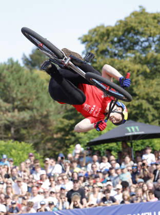 23.08.2026 Finale Männer bei der UEC BMX Freestyle Park Europameisterschaft in Darmstadt Ausrichter VC Darmstadt hier Marin Rantes (Cro) Darmstadt Hessen Deutschland