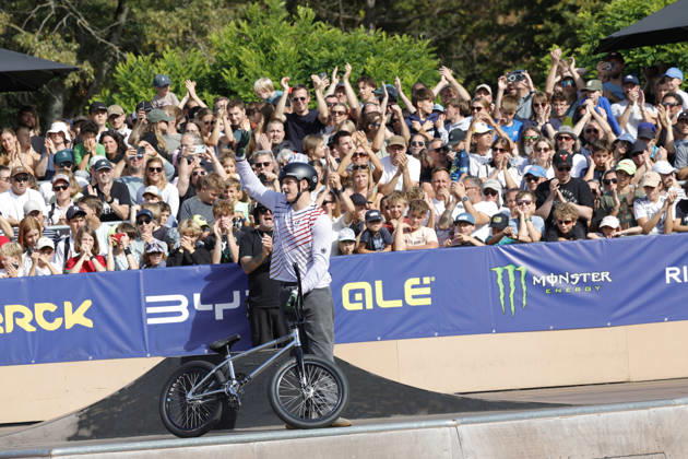 23.08.2026 Finale Männer bei der UEC BMX Freestyle Park Europameisterschaft in Darmstadt Ausrichter VC Darmstadt hier Lars Kindermann (GER) Darmstadt Hessen Deutschland