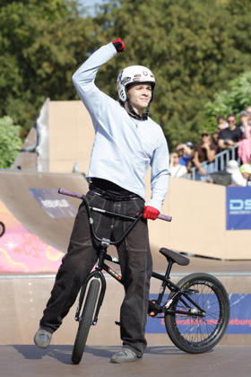 23.08.2026 Finale Männer bei der UEC BMX Freestyle Park Europameisterschaft in Darmstadt Ausrichter VC Darmstadt hier Arsenii Linbishkin (AIN) Platz 2 Darmstadt Hessen Deutschland