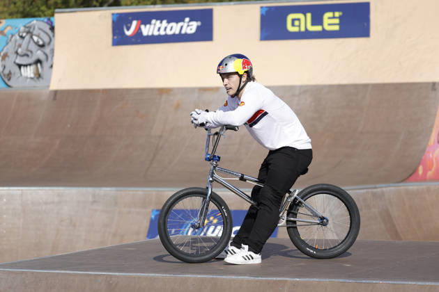23.08.2026 Finale Männer bei der UEC BMX Freestyle Park Europameisterschaft in Darmstadt Ausrichter VC Darmstadt hier Kieran Reilly (GBR) Darmstadt Hessen Deutschland