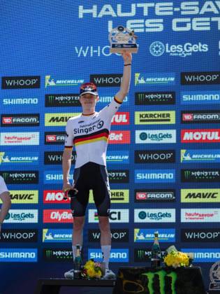 UCI coupe du monde Cross country moins de 23 ans hommes Compagnon Michel MAXPPP - Les Gets 23 08 2026 UCI coupe du monde Cross country moins de 23 ans hommes 1er Pedersen Hebi Gustav 2eme Kruger Benjamin Germany 3eme Schehl Paul Germany The 2026 UCI Mountain Bike World Series