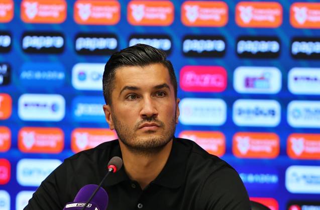 Trabzonspor v Basaksehir - Turkish Super Lig TRABZON, TURKIYE - AUGUST 23: Istanbul Basaksehir head coach Nuri Sahin speaks during a press conference, PK, Pressekonferenz following the Turkish Super Lig 2nd week match between Trabzonspor and Istanbul Basaksehir, in Trabzon, Turkiye on August 23, 2026. Hamza Onder Kuloglu Anadolu Trabzon Turkey. Editorial use only. Please get in touch for any other usage.  Copyright: x2026xAnadoluxHamzaxOnderxKuloglux