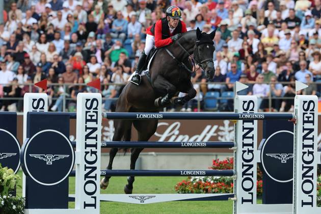 Marcus Ehning (GER, Deutschland) mit Pferd Coolio 42 , Springen, FEI Jumping World Championship, WM, Weltmeisterschaft , FEI Jumping World Championship, Competition Individual Final, Longines-Prize, Longines-Preis, Finale Einzelwertung, Jumping , AACHEN - FEI World Championships 2026, Weltfest des Pferdesports, Reitsport Weltmeisterschaft 2026, Aachen 2026, Welcome Home 2026, Aachener Soers, 11. bis 23. August 2026, Reitsport, 23.08.2026, Aachen Aachener Soers Deutschland