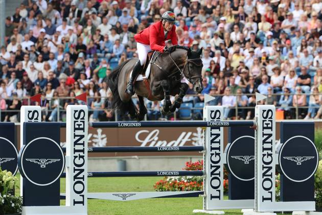 Daniel Deusser (GER, Deutschland) mit Pferd Otello de Guldenboom, Springen, FEI Jumping World Championship, WM, Weltmeisterschaft , FEI Jumping World Championship, Competition Individual Final, Longines-Prize, Longines-Preis, Finale Einzelwertung, Jumping , AACHEN - FEI World Championships 2026, Weltfest des Pferdesports, Reitsport Weltmeisterschaft 2026, Aachen 2026, Welcome Home 2026, Aachener Soers, 11. bis 23. August 2026, Reitsport, 23.08.2026, Aachen Aachener Soers Deutschland