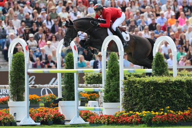 Daniel Deusser (GER, Deutschland) mit Pferd Otello de Guldenboom, Springen, FEI Jumping World Championship, WM, Weltmeisterschaft , FEI Jumping World Championship, Competition Individual Final, Longines-Prize, Longines-Preis, Finale Einzelwertung, Jumping , AACHEN - FEI World Championships 2026, Weltfest des Pferdesports, Reitsport Weltmeisterschaft 2026, Aachen 2026, Welcome Home 2026, Aachener Soers, 11. bis 23. August 2026, Reitsport, 23.08.2026, Aachen Aachener Soers Deutschland