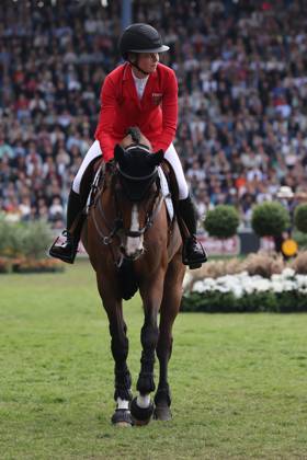 Sophie Hinners (GER, Deutschland) mit Pferd Iron Dames Singclair , Enttäuschung, Frust, Springen, FEI Jumping World Championship, WM, Weltmeisterschaft FEI Jumping World Championship, Competition Individual Final, Longines-Prize, Longines-Preis, Finale Einzelwertung, Jumping , AACHEN - FEI World Championships 2026, Weltfest des Pferdesports, Reitsport Weltmeisterschaft 2026, Aachen 2026, Welcome Home 2026, Aachener Soers, 11. bis 23. August 2026, Reitsport, 23.08.2026, Aachen Aachener Soers Deutschland