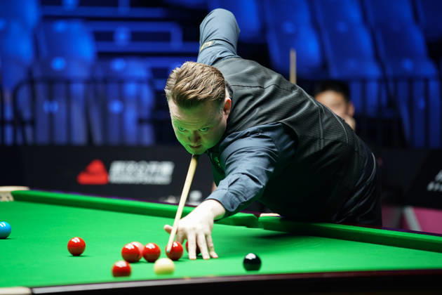 WUHAN, CHINA - AUGUST 25: Shaun Murphy of England plays a shot in the third round match against Pang Junxu of China on day 3 of Wuhan Open 2026 at the Optics Valley Gymnasium of Huazhong University of Science and Technology on August 25, 2026 in Wuhan, Hubei Province of China.  Copyright: xTaixChengzhex 111662030998