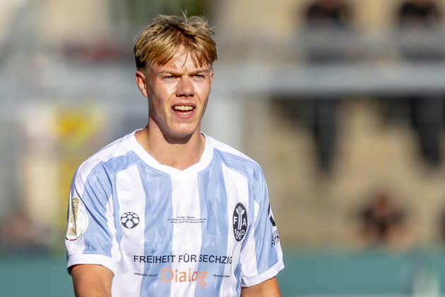 München, Deutschland 22. August 2026: DFB-Pokal - 2026 2027 - 1. Runde - TSV 1860 München gegen Holstein Kiel Im Bild: Fabio Wagner (TSV) DFB DFL regulations prohibit any use of photographs as image sequences and or quasi-video Grünwalder Stadion Bayern Copyright: xFotostandx xSchäferx