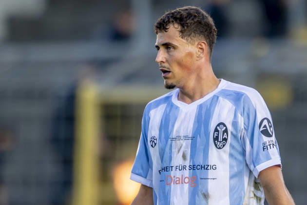 München, Deutschland 22. August 2026: DFB-Pokal - 2026 2027 - 1. Runde - TSV 1860 München gegen Holstein Kiel Im Bild: Brahim Moumou (TSV) DFB DFL regulations prohibit any use of photographs as image sequences and or quasi-video Grünwalder Stadion Bayern Copyright: xFotostandx xSchäferx