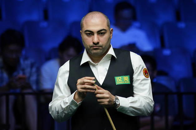 WUHAN, CHINA - AUGUST 25: Hossein Vafaei of Iran chalks the cue in the third round match against Neil Robertson of Australia on day 3 of Wuhan Open 2026 at the Optics Valley Gymnasium of Huazhong University of Science and Technology on August 25, 2026 in Wuhan, Hubei Province of China.  Copyright: xTaixChengzhex 111662072242