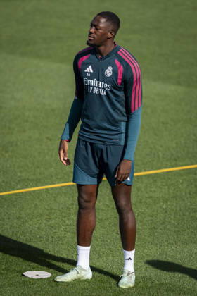 Real Madrid training session Ibrahima Konate of Real Madrid CF is seen training with his teammates during the training session ahead of their LaLiga EA Sports football match against Real Sociedad at Ciudad Real Madrid on August 25, 2026 in Madrid, Spain. Madrid Ciudad Real Madrid Madrid Spain Copyright: xAlbertoxGardinx AGardin_20260825_Foot_Rea_Mad_Tra_0106