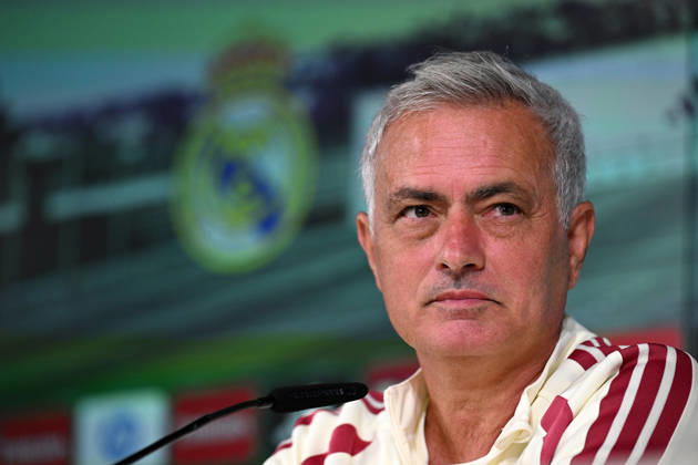 Real Madrid head coach Jose Mourinho MADRID, SPAIN - AUGUST 25: Real Madrid head coach Jose Mourinho answers questions during a press conference, PK, Pressekonferenz at the Valdebebas training complex in Madrid, Spain, on August 25, 2026. The team completed their final training session at the facility ahead of their upcoming opening match of the La Liga season against Real Sociedad. Burak Akbulut Anadolu Madrid Spain. Editorial use only. Please get in touch for any other usage.  Copyright: x2026xAnadoluxBurakxAkbulutx