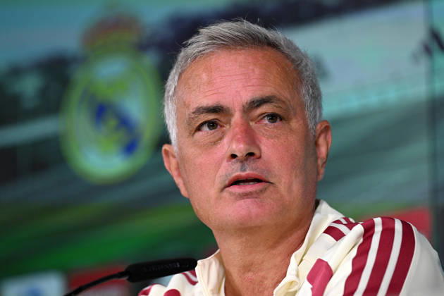 Real Madrid head coach Jose Mourinho MADRID, SPAIN - AUGUST 25: Real Madrid head coach Jose Mourinho answers questions during a press conference, PK, Pressekonferenz at the Valdebebas training complex in Madrid, Spain, on August 25, 2026. The team completed their final training session at the facility ahead of their upcoming opening match of the La Liga season against Real Sociedad. Burak Akbulut Anadolu Madrid Spain. Editorial use only. Please get in touch for any other usage.  Copyright: x2026xAnadoluxBurakxAkbulutx