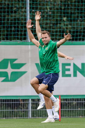SOCCER - UEFA ECL, Rapid vs Hearts VIENNA,AUSTRIA,25.AUG.26 - SOCCER - UEFA Conference League, play-off, SK Rapid Wien vs Heart of Midlothian FC, preview, training Rapid. Image shows Matthias Seidl (Rapid).  GEPAxpictures xArminxRauthner