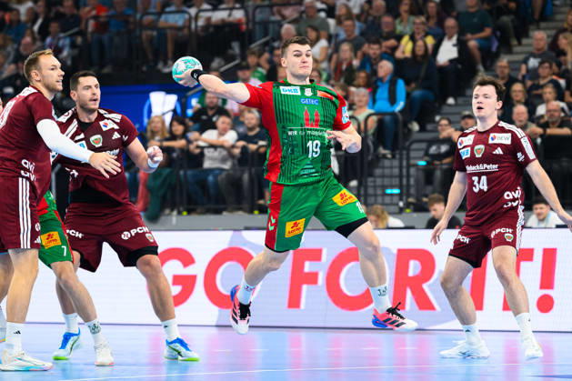 Muenchen: HBL Super Cup 2026 - SC Magdeburg - Fuechse Berlin Elvar Oern Jonsson (SC Magdeburg) Muenchen SAP Garden Bayern Deutschland