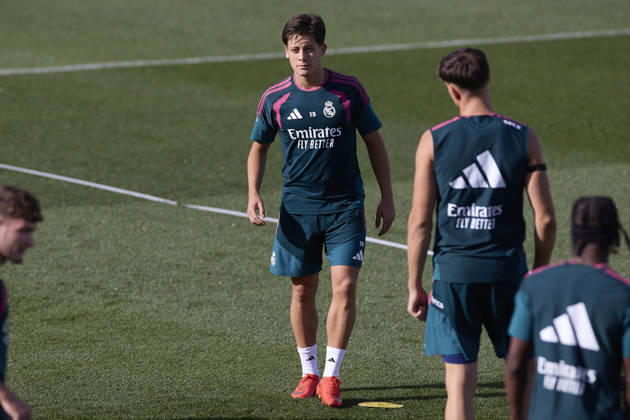 ESP: Real Madrid Training day Arda Guler of Real Madrid during the training day of Real Madrid ahead the Spanish League, LaLiga EA Sports, football match against Real Sociedad at Ciudad Deportiva Real Madrid in Valdebebas, Madrid on August 25, 2026, Spain Madrid Spain Copyright: xAgenciaxLOFx