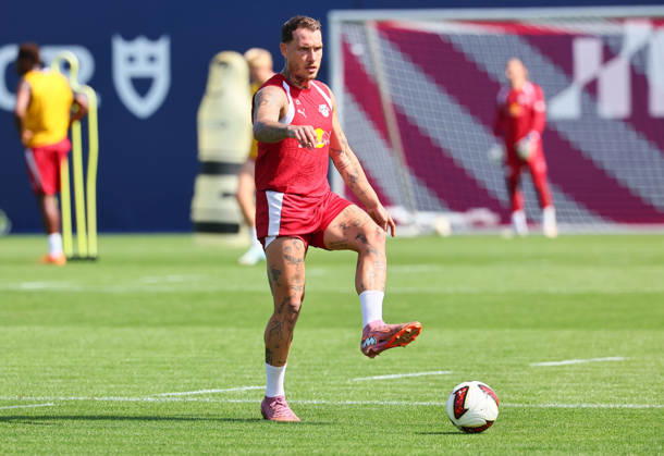 RB Leipzig - Training Bundesliga Leipzig, 25.08.2026, Trainingszentrum Cottaweg, Fußball Bundesliga , RB LEIPZIG - Training, Saisonvorbereitung zur Saison 2026 27 , Im Bild: David Raum (22, RB Leipzig) ,