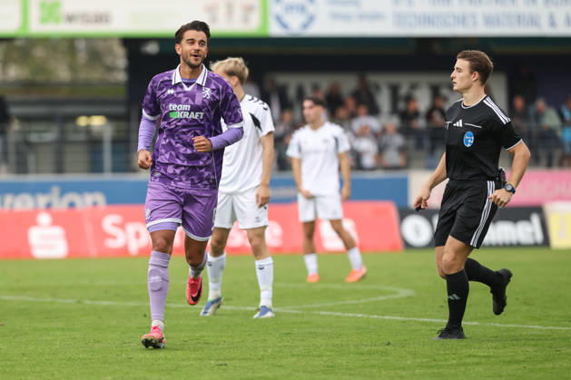 Toto-Pokal; SV Wacker Burghausen - FC Ingolstadt 04; Fredrik Carlsen (8, FCI) Schuß Tor Jubel Treffer 1:0 in der ersten Minute Toto-Pokal - SV Wacker Burghausen - FC Ingolstadt 04 Saison 2026 2027