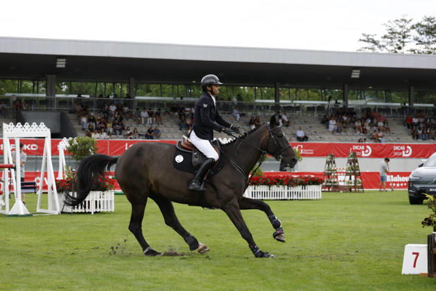 Gijon International Show Jumping Competition -CSI2* - August 25, 2026 Javier Gonzalez Fraga rides on Queen Scs during the Faults & Times Jumping CSI 2* at Las Mestas on August 25, 2026 in Gijon, Spain Gijon Asturias Spain  Copyright: xDavidxFernandezx originalFilename:fern__ndez-gijonint260825_npTM9.jpg