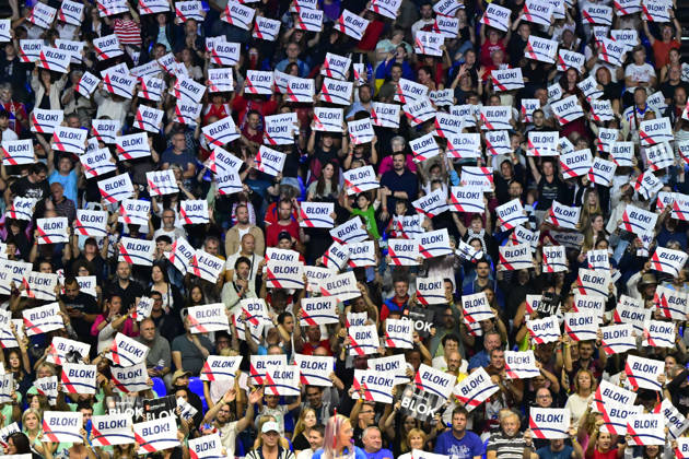 Czech fans during the Women s European Volleyball Championships Group B match Czech Republic vs Ukraine, on August 25, 2026, in Brno, Czech Republic. (CTKxPhoto VaclavxSalek) CTKPhotoP2026082505941  CTKPhotoP2026082505941