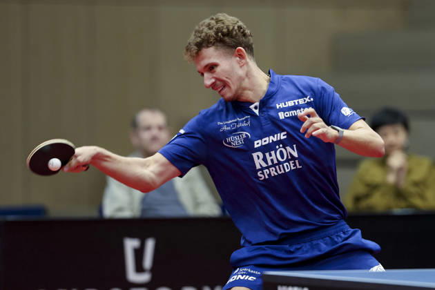 Andrei Teodor Istrate (TTC RhoenSprudel Fulda-Maberzell) kontrolliert den Ball waehrend des Spiels der 1. Tischtennis-Bundesliga der Herren zwischen dem TTC Schwalbe Bergneustadt und dem TTC RhoenSprudel Fulda-Maberzell, Burstenhalle am 25. August 2026 in Bergneustadt, Deutschland. (Foto von Marco Steinbrenner DeFodi Images) +++ Andrei Teodor Istrate (TTC RhoenSprudel Fulda-Maberzell) controls the ball during the 1st Men s Table tennis, Tischtennis Bundesliga match between TTC Schwalbe Bergneustadt and TTC RhoenSprudel Fulda-Maberzell at Burstenhalle on August 25, 2026 in Bergneustadt, Germany. (Photo by Marco Steinbrenner DeFodi Images) (Photo by Marco Steinbrenner DeFodi Images) -