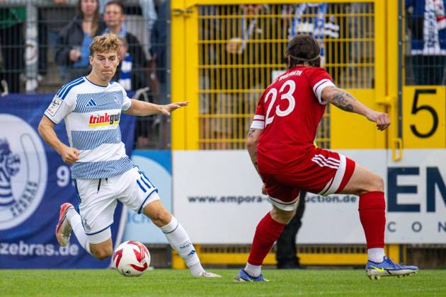 Niederrheinpokal 1.FC Wülfrath - MSV Duisburg ** NUR FÜR REDAKTIONELLE ZWECKE ** EDITORIAL USE ONLY **<p>Fußball Niederrheinpokal 1.FC Wülfrath - MSV Duisburg am 25.08.26 in der IMS-Arena in Velbert Dominik Kother ( Duisburg ) Duisburg Copyright: JakobxKlos