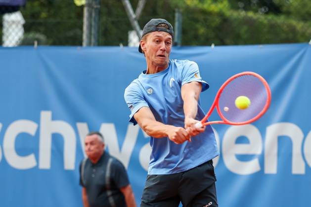im Bild, Tom Bittner (GER), Alec Beckley (ZAF) Vasilios Caripi (ZAF) vs. Tom Bittner (GER) Noah Thurner (GER), ATP, Tennis Herren Challenger Schwaben Open, Herren, Doppel, Tennis, Achtelfinale, 25.08.2026 Augsburg Bayern Deutschland