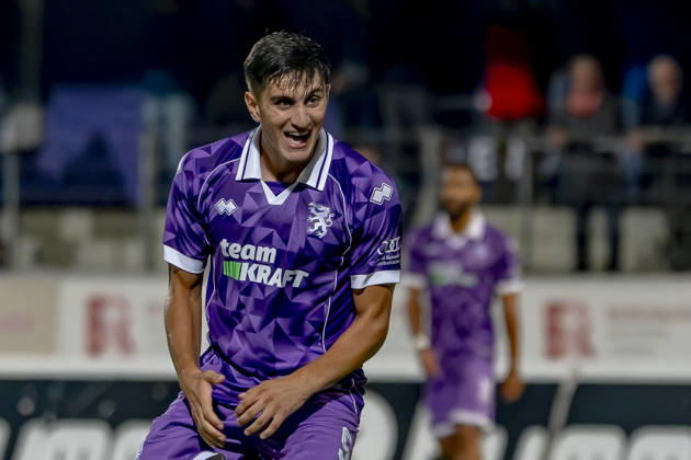 Burghausen, Deutschland 25. August 2026: Toto-Pokal - Bayerischer Landespokal - 2026 2027 - Achtelfinale - SV Wacker Burghausen gegen FC Ingolstadt 04 Im Bild: Torschütze Emre Gül Guel (FCI) jubelt nach seinem Tor zum 0:4 flatbuy-Stadion Bayern Copyright: xFotostandx xSchäferx