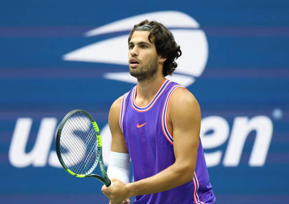 August 25, 2026, New York City, New York, USA: CARLOS ALCARAZ of Spain during the match in the first round mixed doubles of US Open with S. Williams of USA against E. Routliffe of New Zealand and L. Glasspool of Great Britain. New York, USA. New York City USA - ZUMAc278 20260825_zsp_c278_033 Copyright: xMarcinxCholewinskix