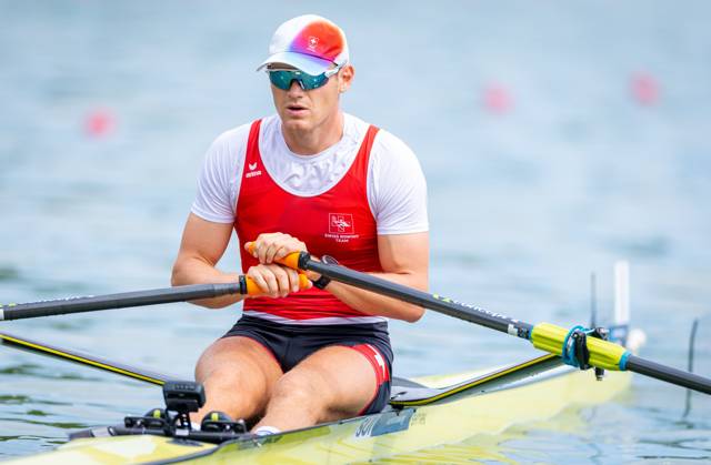 AMSTERDAM - Kai Schaetzle (SUI) in action in the women s single scull parasport event on the third day of the World Rowing Championships at the Bosbaan in the Amsterdam Forest. IRIS VAN DEN BROEK ANP xVIxANPxSportx xxANPxIVx 566301680 originalFilename: 566301680.jpg