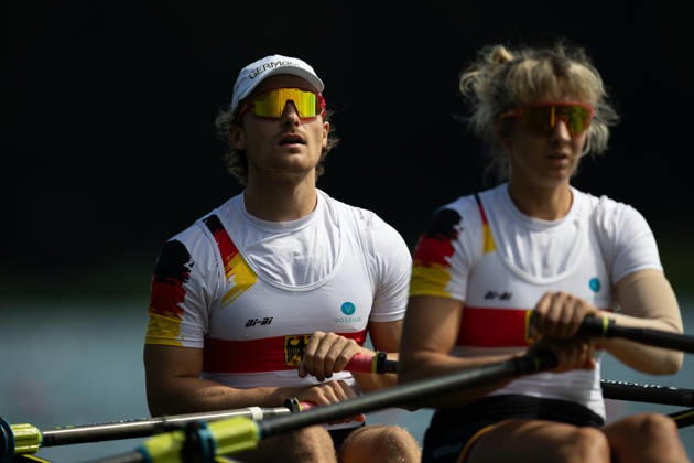 RECORD DATE NOT STATED 26th August 2026; Bosbaan, Amsterdam, Holland, Netherlands; 2026 World Rowing Championships, Day Three; Heat, Germany PR3 Mixed Double Sculls (PR3 Mix2x) with Valentin Luz and Kathrin Marchand AnthonyxBenoit