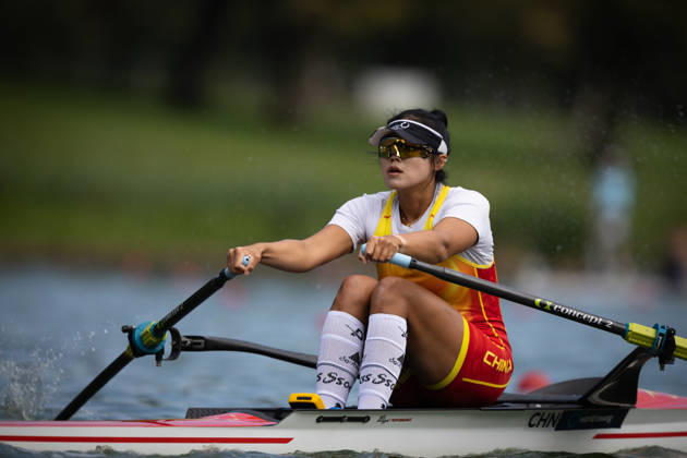 RECORD DATE NOT STATED 26th August 2026; Bosbaan, Amsterdam, Holland, Netherlands; 2026 World Rowing Championships, Day Three; heat; China Womens Single Sculls (W1x) with Sixuan Wang AnthonyxBenoit