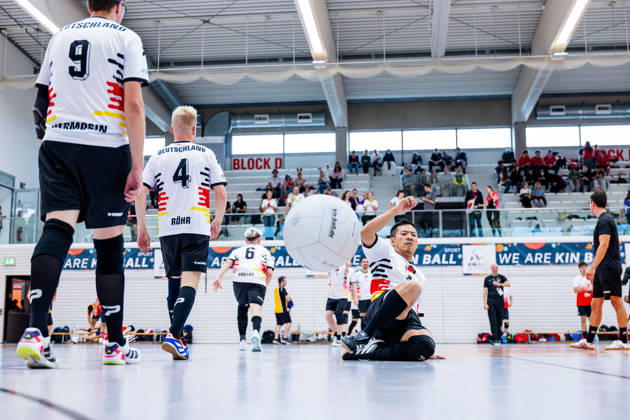 26.08.2026, GER, Kinball Kin-Ball, Frauen Maenner, Saison 26, European Cup 2026 International Open Erfurt Minh Dam Hai Team Deutschland sind in ihrem ersten Spiel des Turniers auf Spanien sowie dem Switzerland getroffen. 99089 Erfurt Sporthalle Sportanlage Rieths Thüringen Deutschland