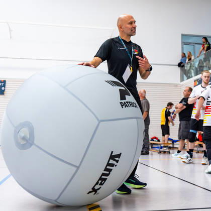 26.08.2026, GER, Kinball Kin-Ball, Frauen Maenner, Saison 26, European Cup 2026 International Open Erfurt Artur God Team Deutschland sind in ihrem ersten Spiel des Turniers auf Spanien sowie dem Switzerland getroffen. 99089 Erfurt Sporthalle Sportanlage Rieths Thüringen Deutschland