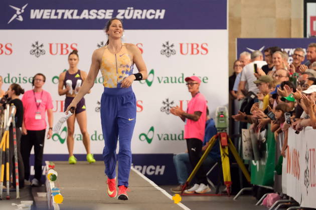 Newzealander pole vaulter Eliza Mccartney during Weltklasse 2026, the Zurich stage of Diamond League held in Zurich Main Station Dübendorf Dürrbach Zürich Schweiz Copyright: xSergioxBrunettix
