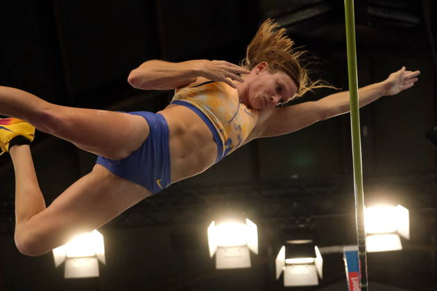American pole vaulter Emily Grove during Weltklasse 2026, the Zurich stage of Diamond League held in Zurich Main Station Dübendorf Dürrbach Zürich Schweiz Copyright: xSergioxBrunettix