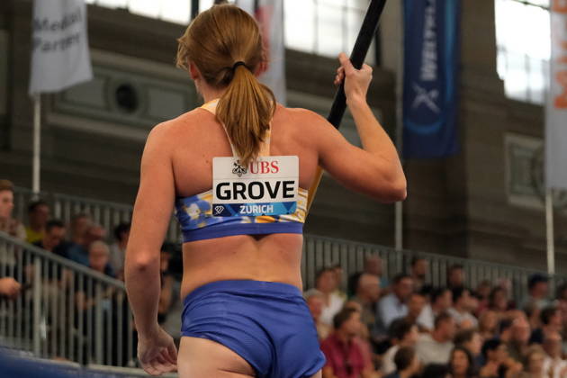 American pole vaulter Emily Grove during Weltklasse 2026, the Zurich stage of Diamond League held in Zurich Main Station Dübendorf Dürrbach Zürich Schweiz Copyright: xSergioxBrunettix