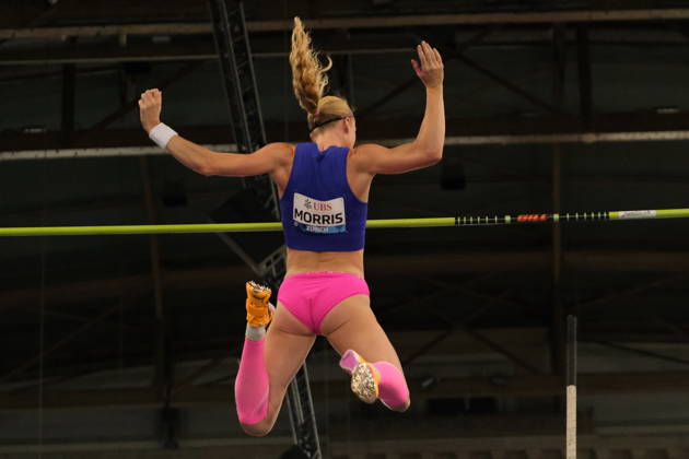 American pole vaulter Sandi Morris during Weltklasse 2026, the Zurich stage of Diamond League held in Zurich Main Station Dübendorf Dürrbach Zürich Schweiz Copyright: xSergioxBrunettix