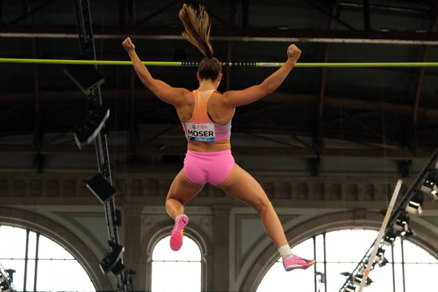 Swiss pole vaulter Angelica Moser during Weltklasse 2026, the Zurich stage of Diamond League held in Zurich Main Station Dübendorf Dürrbach Zürich Schweiz Copyright: xSergioxBrunettix