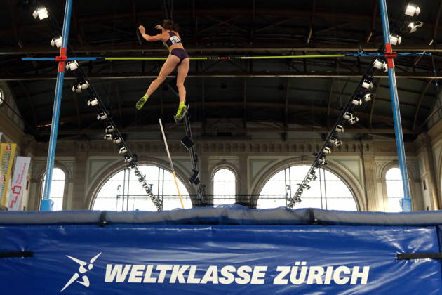 American pole vaulter Hana Moll during Weltklasse 2026, the Zurich stage of Diamond League held in Zurich Main Station Dübendorf Dürrbach Zürich Schweiz Copyright: xSergioxBrunettix